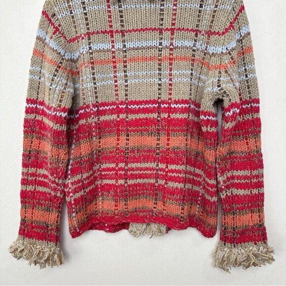 Susan Bristol Womens Small Chunky Hand Embroidered Fringe Multi Color Ca… - Picture 15 of 16